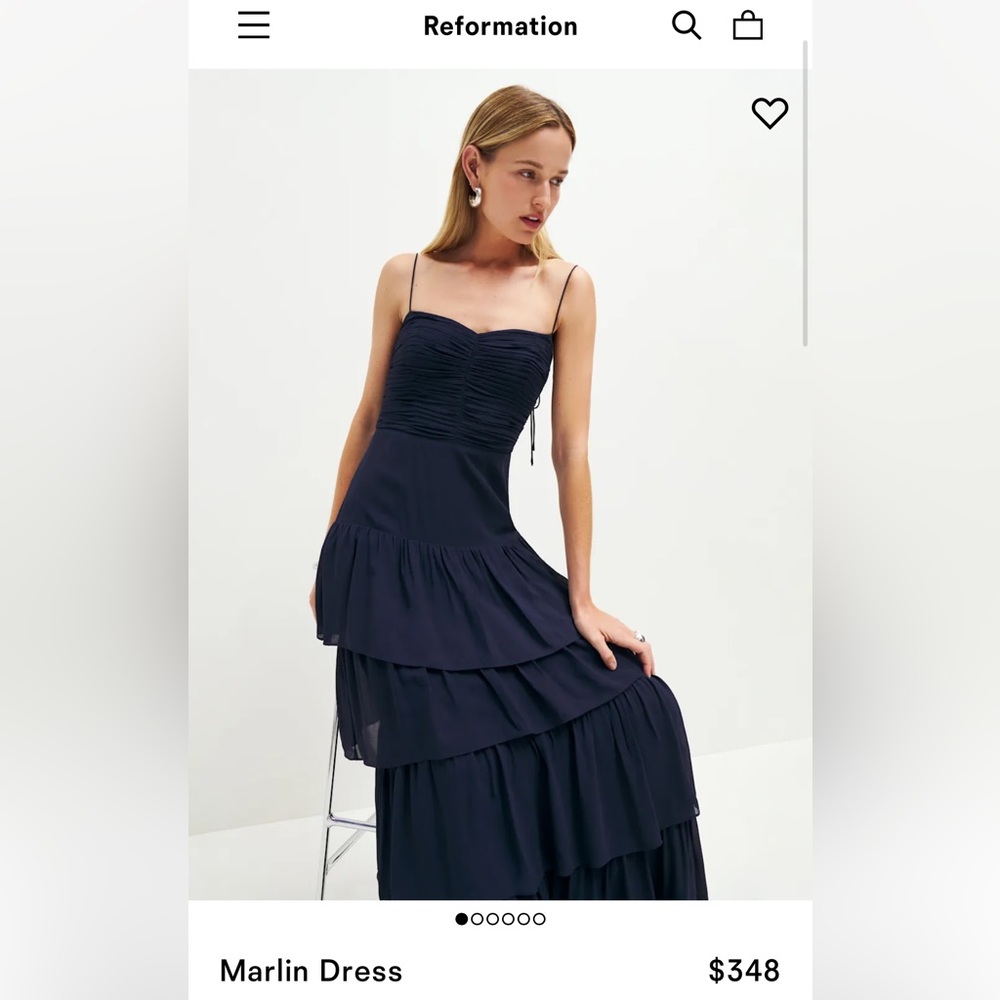 Reformation Marlin Dress Blue
